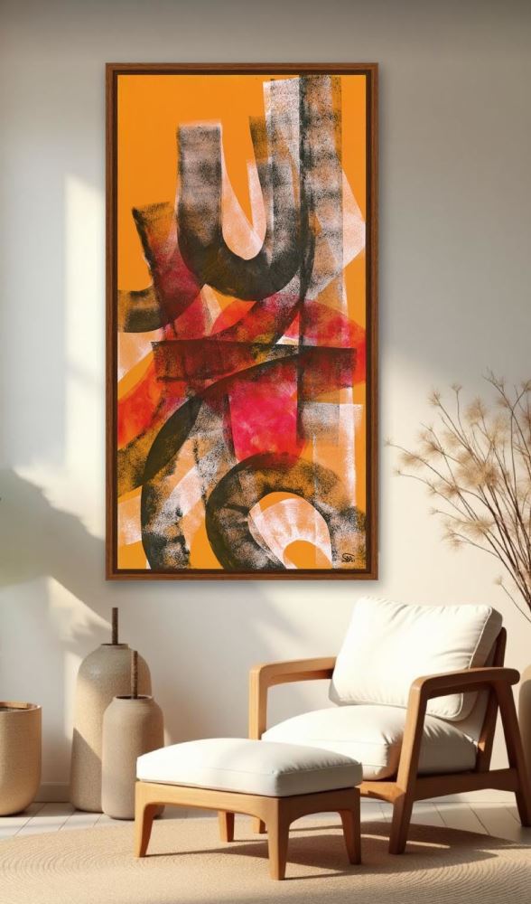 ÇERÇEVESİZ KANVAS ELHAMDÜLLİLLÂH HAT TABLOSU